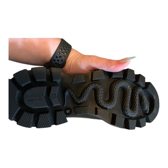 Gucci Leather Ankle Boot Crystal Belt - Picture 8 of 16